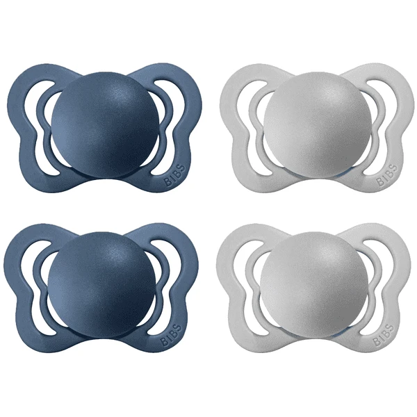 BIBS® Schnuller Couture Cloud / Steel Blue Silikon 0-6 Monate, 4 Stk. 1 BIBS® Schnuller Couture Cloud / Steel Blue Silikon 0-6 Monate, 4 Stk.