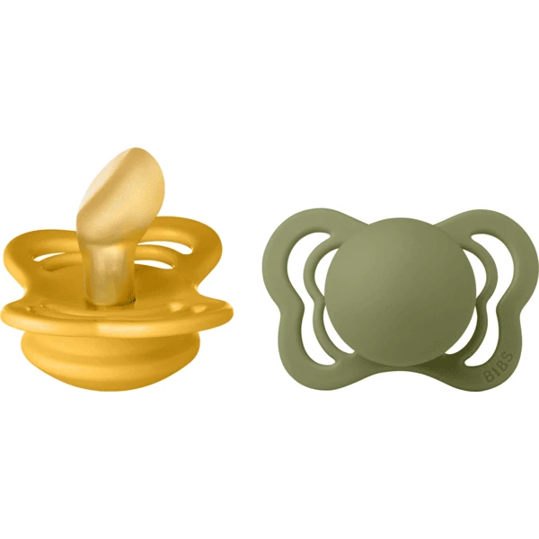 BIBS® Schnuller Couture Honey Bee/Olive Latex 0-6 Monate, 2 Stk. 1 BIBS® Schnuller Couture Honey Bee/Olive Latex 0-6 Monate, 2 Stk.