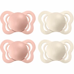 BIBS® Schnuller Couture Ivory / Blush Silikon 0-6 Monate, 4 Stk.