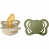 BIBS® Schnuller Couture Olive / Vanilla Latex 0-6 Monate, 2 Stk.