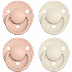 BIBS® Schnuller De Lux Ivory / Blush 0-36 Monate, 4 Stk.