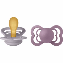 BIBS® Schnuller Supreme Fossil Grey & Mauve Latex 6-36 Monate, 2 Stk.