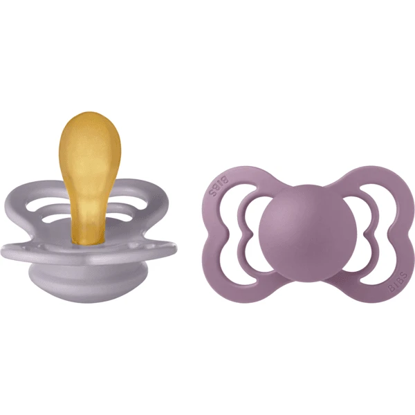 BIBS® Schnuller Supreme Fossil Grey & Mauve Latex 6-36 Monate, 2 Stk. 1 BIBS® Schnuller Supreme Fossil Grey & Mauve Latex 6-36 Monate, 2 Stk.