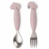 Done By Deer™ Löffel- Und Gabelset Easy-grip, Deer Friends Rosa