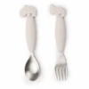 Done By Deer™ Löffel- Und Gabelset Easy-grip, Deer Friends Sand