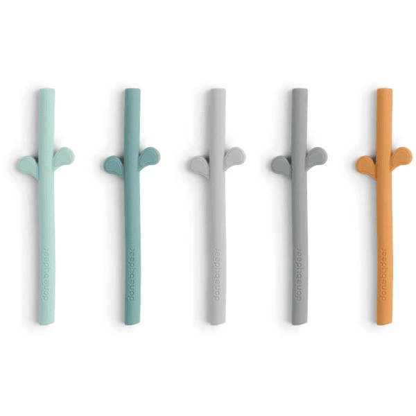 Done By Deer™ Peekaboo Strohhalm 5-er Pack Farbmix Blau 1 Done By Deer™ Peekaboo Strohhalm 5-er Pack Farbmix Blau