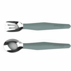 Everyday® Baby Esslern-Besteck, Edelstahl Mit Silikongriff, 2-teilig Harmony Green