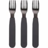 Filibabba Gabeln Aus Silikon Stone Grey, 3er-Pack