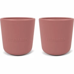 Filibabba Silikon Becher 2er-Pack - Rose