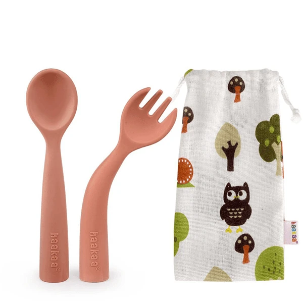 Haakaa® Bestesteckset, Biegbar Dunkelrot 1 Haakaa® Bestesteckset, Biegbar Dunkelrot