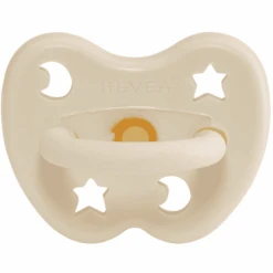 HEVEA Schnuller - Naturkautschuk Milky White, Stern & Mond (0-3 Mon.)