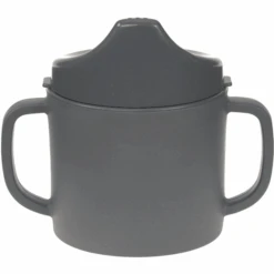LÄSSIG Trinklernbecher Mit Henkeln Uni Anthracite