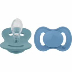 Lullaby Planet Schnuller Symmetrischer Aus Silikon Gr. 2 Ocean Teal & Dove Blue, 2er Pack