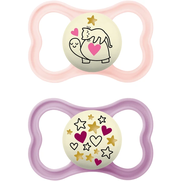 MAM Nachtschnuller Supreme Night Silikon, 6-16 Monate, 2 Stk., Katze/Sterne 1 MAM Nachtschnuller Supreme Night Silikon, 6-16 Monate, 2 Stk., Katze/Sterne