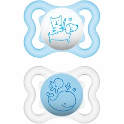 MAM Schnuller Air Blau 0 - 6 Monate Silikon