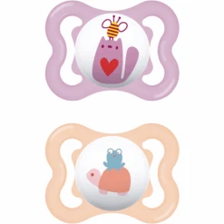 MAM Schnuller Air Silikon, 0-6 Monate, 2 Stk, Katze/Schildkröte