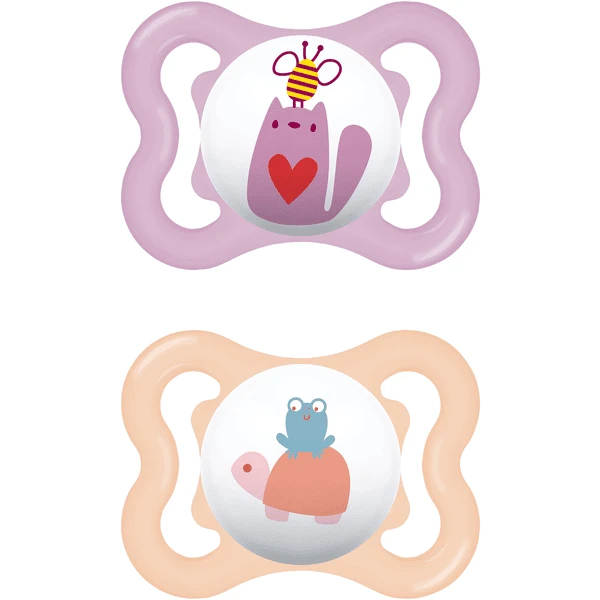 MAM Schnuller Air Silikon, 0-6 Monate, 2 Stk, Katze/Schildkröte 1 MAM Schnuller Air Silikon, 0-6 Monate, 2 Stk, Katze/Schildkröte