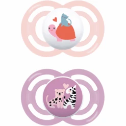 MAM Schnuller Perfect Silikon, 6-16 Monate, 2 Stk., Schildkröte/Zebra