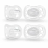 Medela Baby Schnuller New Born 0-2 Monate DUO Transparent, 4 Stück