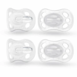 Medela Baby Schnuller New Born 0-2 Monate DUO Transparent, 4 Stück