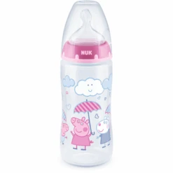 NUK Babyflasche First Choice⁺ Peppa Pig Mit Temperatur Control, 6-18 Monate, 300 Ml, In Rosa