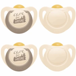 NUK Schnuller For Nature Latex 6-18 Monate, Beige Im 4er-Set