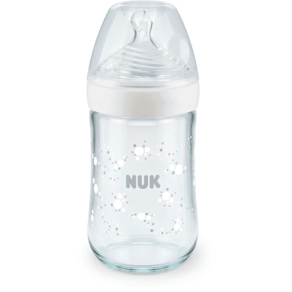 NUK Trinkflasche Nature Sense Aus Glas, 240ml In Weiß 1 NUK Trinkflasche Nature Sense Aus Glas, 240ml In Weiß