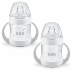 NUK Trinklernflasche Nature Sense 150 Ml In Weiß, 2 Stück