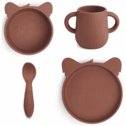 Nuuroo Geschirrset Lykke Koala 4-teilig, Mahogany