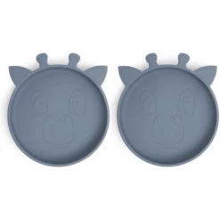 Nuuroo Silikonteller Akila Giraffe 2 Stück, Bering Sea