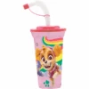 P:os Trinkbecher Paw Patrol Mit Strohhalm 500 Ml, Rosa