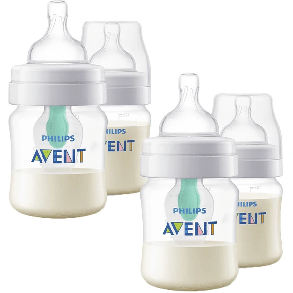 Philips Avent Anti-Kolik Flasche SCF810/24 Inkl. AirFree-Ventil, 125ml, 4 Stück, Transparent 1 Philips Avent Anti-Kolik Flasche SCF810/24 Inkl. AirFree-Ventil, 125ml, 4 Stück, Transparent