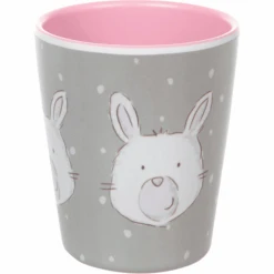 Sigikid® Melamin-Becher Hase Grau-rosa