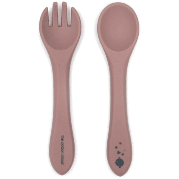 The Cotton Cloud Kinderbesteckset Aus Silikon Dusty Pink 1 The Cotton Cloud Kinderbesteckset Aus Silikon Dusty Pink
